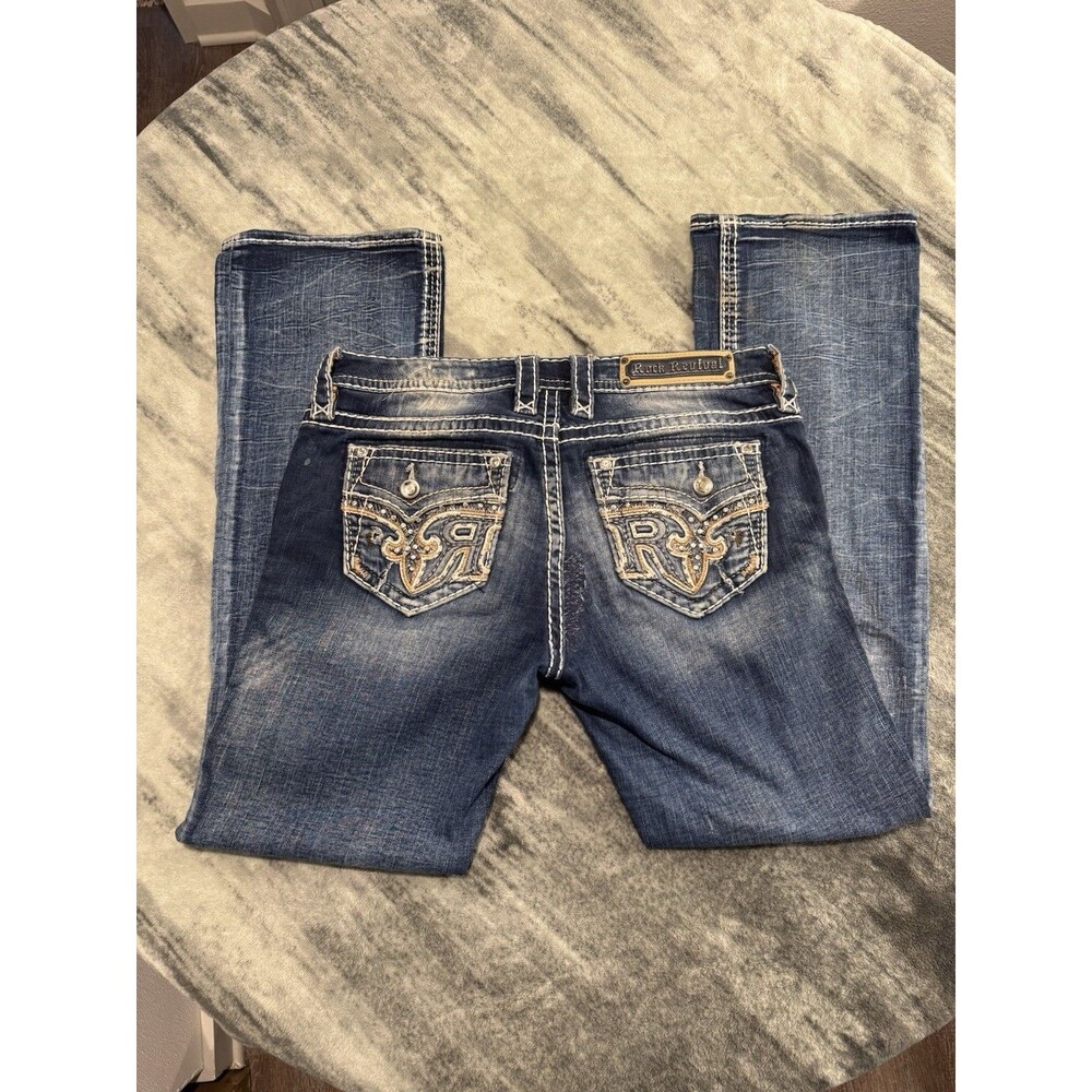 Rock Revival Betty Bootcut Jeans Women's 29 Embroidered Y2K Fashion